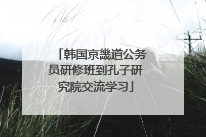 韩国京畿道公务员研修班到孔子研究院交流学习