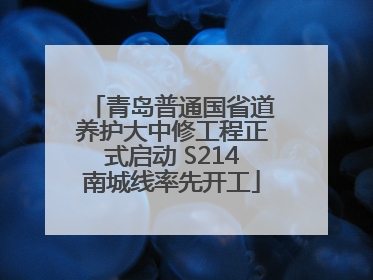 青岛普通国省道养护大中修工程正式启动 S214南城线率先开工