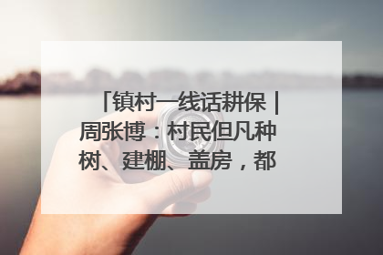 镇村一线话耕保｜周张博：村民但凡种树、建棚、盖房，都要向街道报批