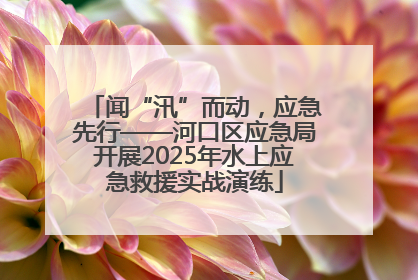 闻“汛”而动，应急先行——河口区应急局开展2025年水上应急救援实战演练