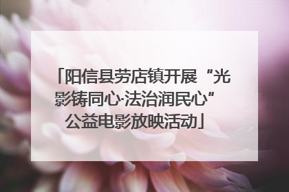阳信县劳店镇开展“光影铸同心·法治润民心”公益电影放映活动