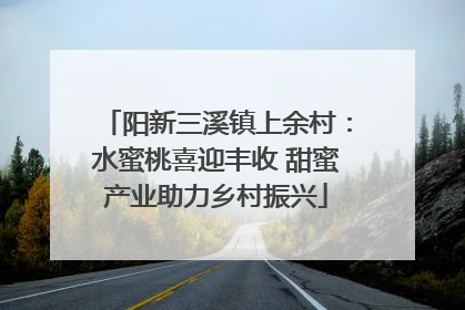 阳新三溪镇上余村：水蜜桃喜迎丰收 甜蜜产业助力乡村振兴