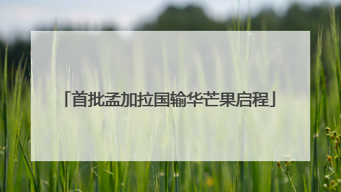 首批孟加拉国输华芒果启程
