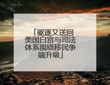 驱逐又送回 美国白宫与司法体系围绕移民争端升级