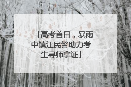 高考首日，暴雨中镇江民警助力考生寻师拿证