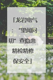 龙岩电气：“望闻问切”查隐患 精检精修保安全