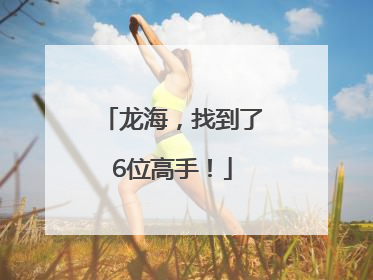 龙海，找到了6位高手！