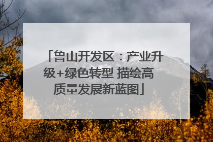 鲁山开发区：产业升级+绿色转型 描绘高质量发展新蓝图