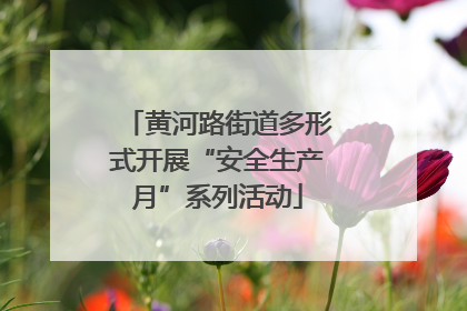 黄河路街道多形式开展“安全生产月”系列活动