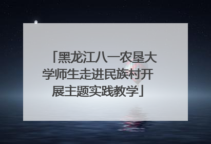 黑龙江八一农垦大学师生走进民族村开展主题实践教学