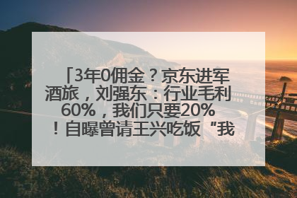 3年0佣金？京东进军酒旅，刘强东：行业毛利60%，我们只要20%！自曝曾请王兴吃饭“我要做外卖了”