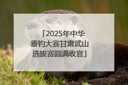 2025年中华垂钓大赛甘肃武山选拔赛圆满收官