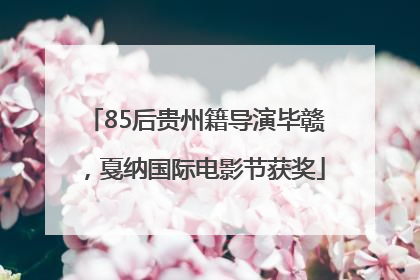 85后贵州籍导演毕赣，戛纳国际电影节获奖
