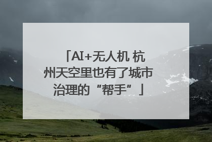 AI+无人机 杭州天空里也有了城市治理的“帮手”