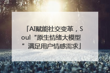 AI赋能社交变革，Soul“原生情绪大模型”满足用户情感需求
